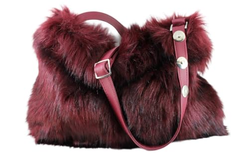 Sac bandoulière fausse fourrure femme LONI fini les sacs d'hiver lourds