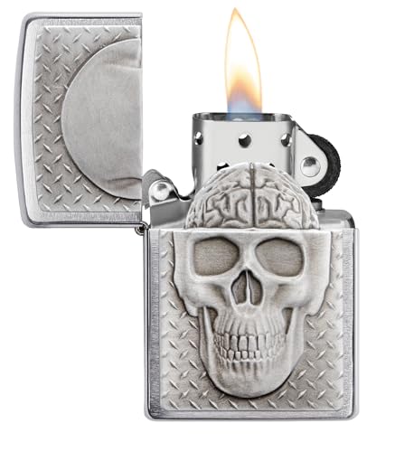 Encendedor Zippo Skull con diseño Chrome miniatura 3