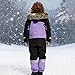 Girls and Boys Snow Suits One Piece Winter Fashion Warm Overalls with Reflective Straps Waterproof Windproof Ski Suits