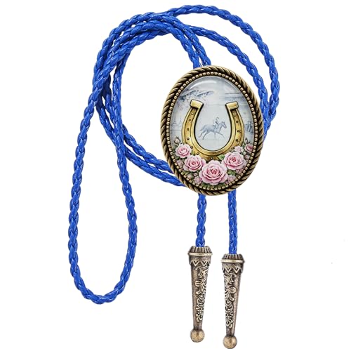Image of Jeilwiy Bolo Tie for Men Western Cowboy Gothic Bolo Tie Necklace Halloween