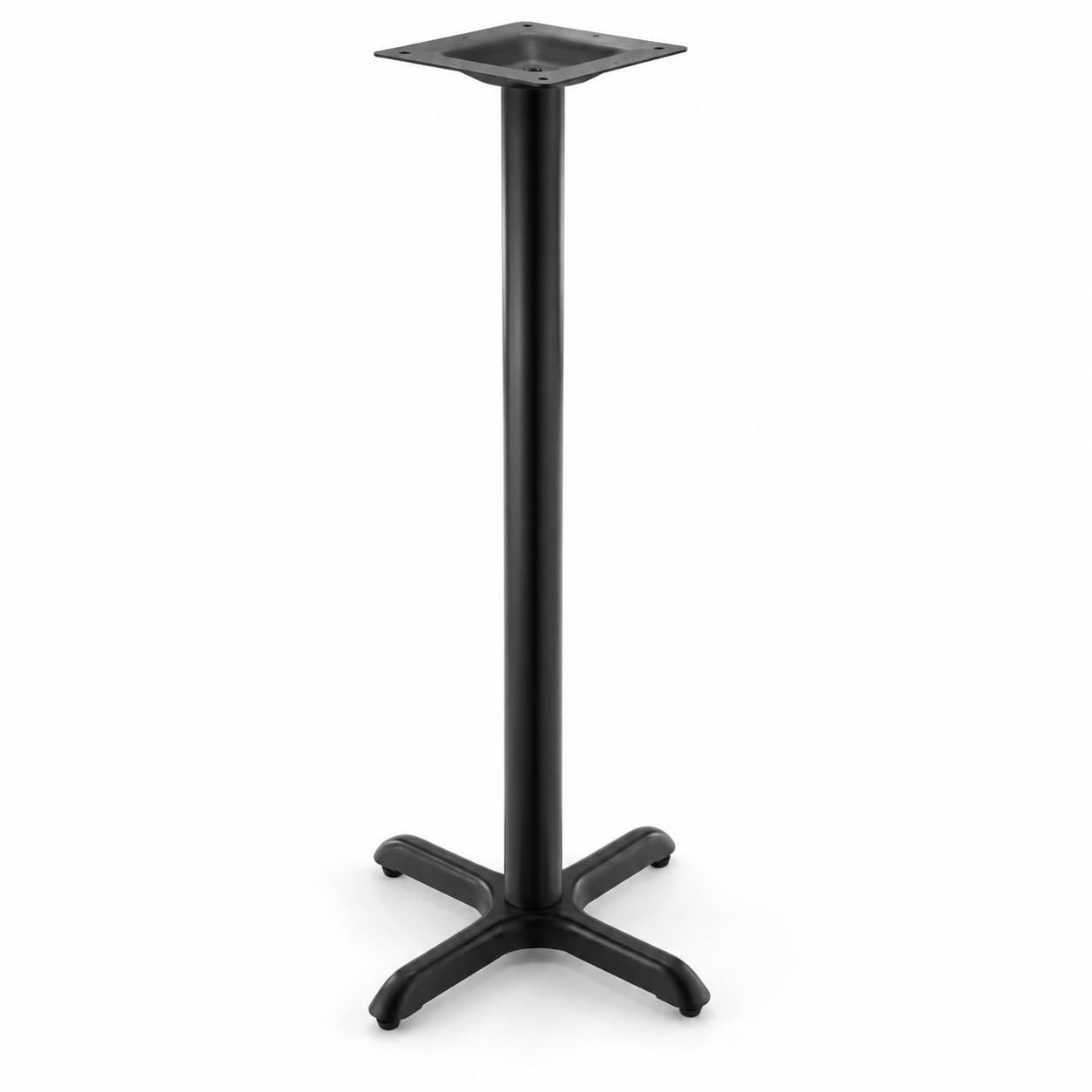 22" x 22" Cross Black Outdoor Table Base Bar Height by Glownary – 22 Inches X 22 Inches, Beech, Brown, Model 427tb2222b3q