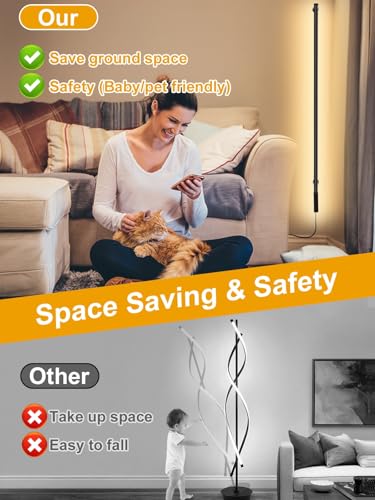 Image of Upgrade Plug in Wall Sconces, 58.2Inch Extra-Long Corner Wall Lights for Living Room, Corner Light with Remote Control, Minimalist Slim Plug in Sconce, 12W Wall Lamps for Living Room Bedroom (1 Pack)