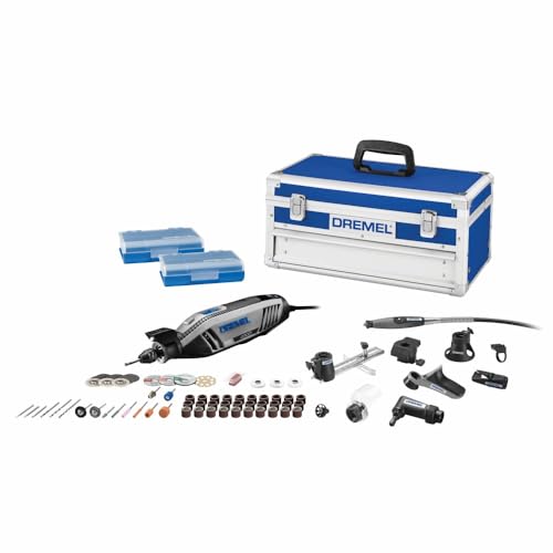Dremel 4300-9/64 Rotary Tool Kit with Flex Shaft - 9 Attachments & 64 Accessories - Ideal for Engraving, Etching, Sanding, and Polishing