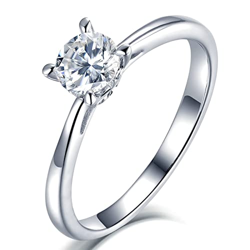 Bague Anneau Femme Argent S925 AMDXD Cadeau Anniversaire Idéal