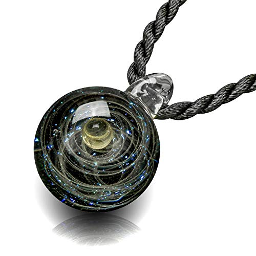 Top Plaza Fashion Glass Necklace Jewelry Universe Galaxy Nebula Space Cosmos Glass Ball Pendant Unique Special Birthday Christams Gift for Womens Girls #6