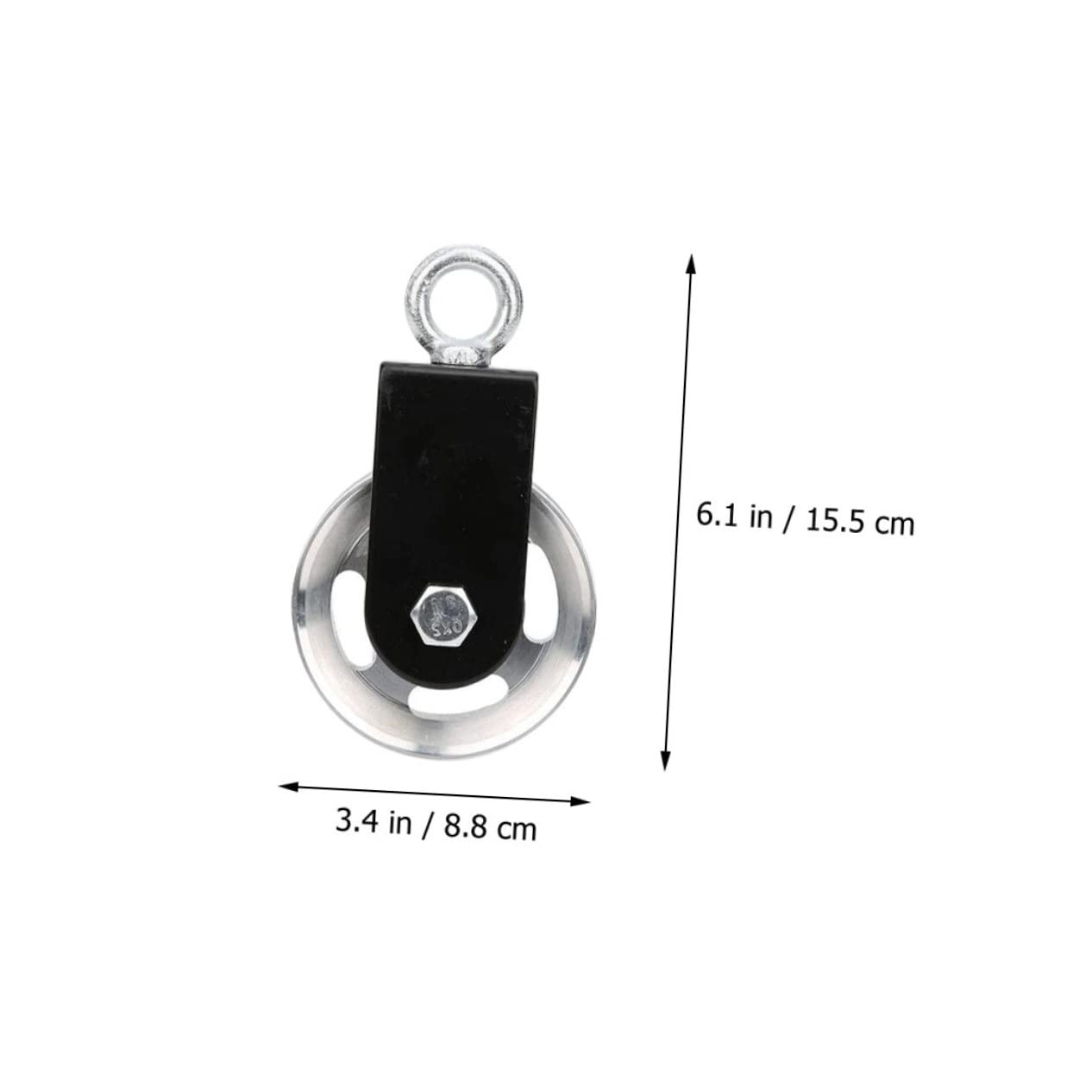 Amosfun Carrucola per Attrezzi Fitness, Ruota Silenziosa in Lega di Alluminio, Cuscinetto, Apertura a Molla, 2 Set per Uso Interno ed Esterno