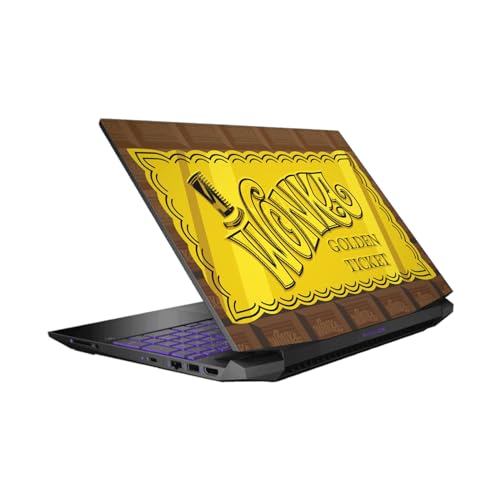 Skin Willy Wonka ticket d'or pour HP Pavilion 15.6 personnalisation ordinateur au bureau et café