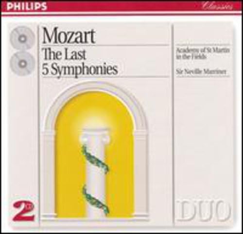 Mozart: Last 5 Symphonies (Nos.36 - 41) [Audio CD] MARRINER / ACADEMY OF ST MARTIN IN THE FIELDS; MOZART,WOFGANG AMADEUS; MARRINER,NEVILLE and ACADEMY OF ST MARTIN IN THE FIELDS