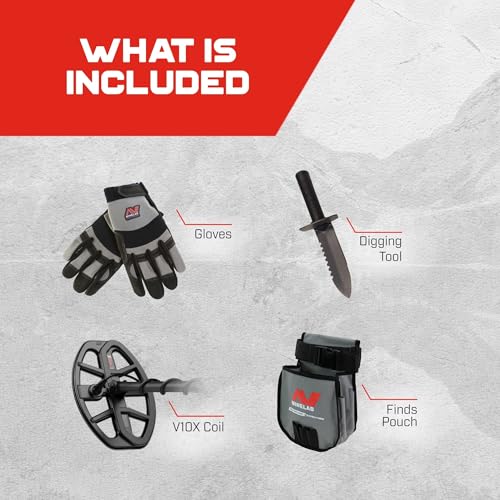 Image of MINELAB Vanquish 360 Bundle, Includes Metal Detector, Digging Tool, Finds Pouch, and Gloves