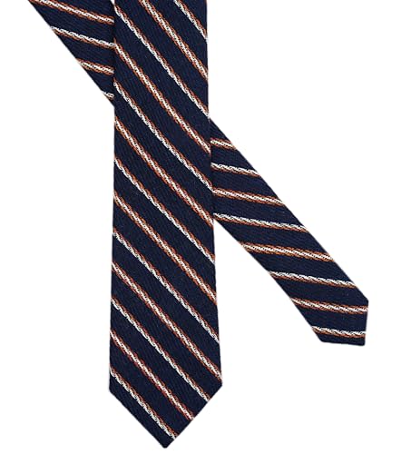 Image of BELLUNO Men's 2.5 inch Skinny Solid Cotton Linen Ties