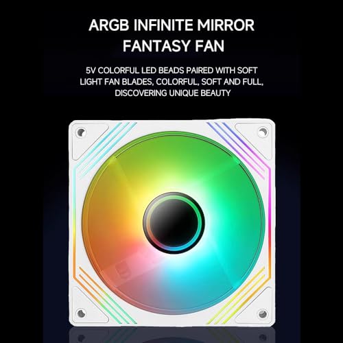 TZMRIT Reverse Flow 140mm RGB Fan Black - 5V 3PIN ARGB 4PIN PWM With ARGB Support - Image 4