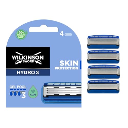 Wilkinson Sword Hydro 3 recharges de lames pour homme, lot de 4