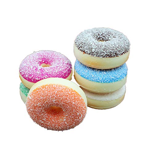 Mynse Set Of 6 Pieces Colorful Small Fake Cake For Home Kitchen Display Decoration Wedding Photographic Props Small Artificial Donuts Bread #TOP2