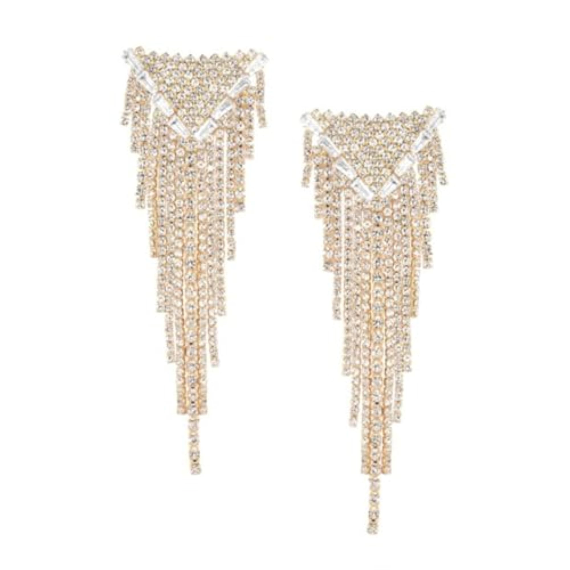 American Diamond Dangle Earrings for Women, Stylish Trendy