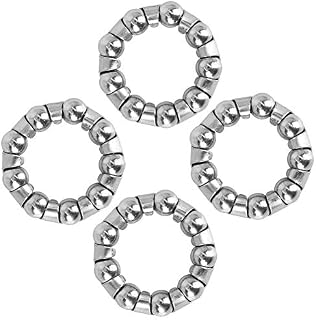 Crank Bearings Caged Precision Bearings Wheel Bike Ball Bearings Bracket Ball Cage Bearings for Bike Silver 4PCS
