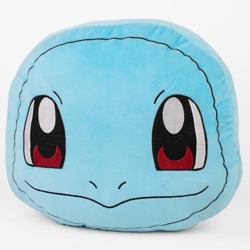 Image of Mirada Pokemon Blue Squirtle Face Soft Toy - Officially Licensed - Soft & Comfortable Plush Pillow - Ideal for Kids, Boys & Girls - 35cm