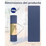 Oak & Tea Yoga Mat Thick Non Slip Yoga Mats for Women Men Exercise Mats for Home Gym with Carry Strap TPE Eco Friendly Workout Mat for Yoga Meditation Pilates 183x61x0.6cm
