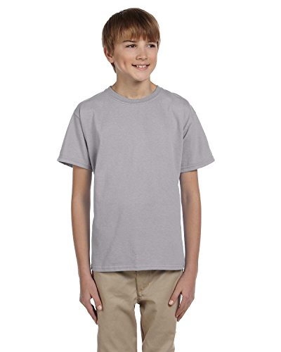 Image of By Gildan Youth Ultra Cotton 6 Oz T-Shirt - Sport Grey - L - (Style # G200B - Original Label)