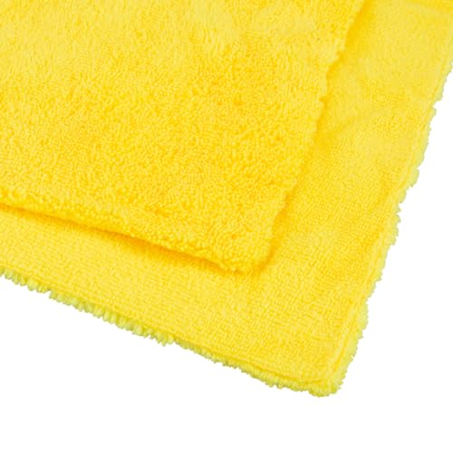 Serviettes microfibre anti-rayures Maxshine sans bords 380 g/m² jaune - 2