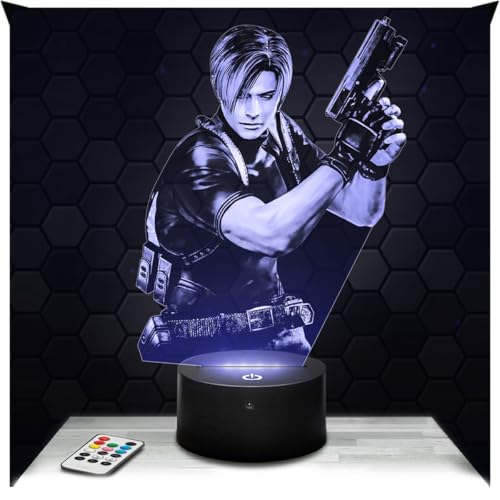 Lampephoto.fr - Lampe 3D Res Evil Deco Chambre Garçon, Lampe 3D Res Evil, Objet Gaming Gamer Jeux Video Idée Cadeau Décoration Lumière LED Veilleuse Deco...
