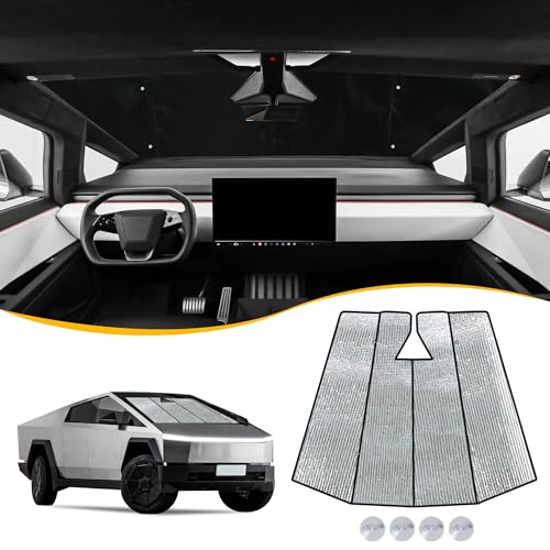RERPRO Front Windshield Sunshade Compatible with 2023 2024 2025 Tesla Cybertruck Accessories, for...