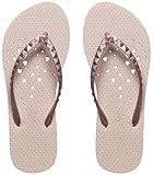 Showaflops Womens' Antimicrobial Shower & Water Sandals for Pool, Beach, Dorm and Gym - Rose Gold Long Heart 9/10