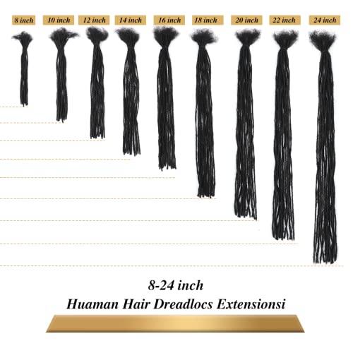 Lyummy Loc Extensions Human Hair 20 Inch 30 Strands 100% Human Hair Dreadlock Extensions For Black Men/Women/Kids 0.2Cm Width Full Hand-Made Can Be Dyed Bleached Curled And Twisted Including Needles #TOP7