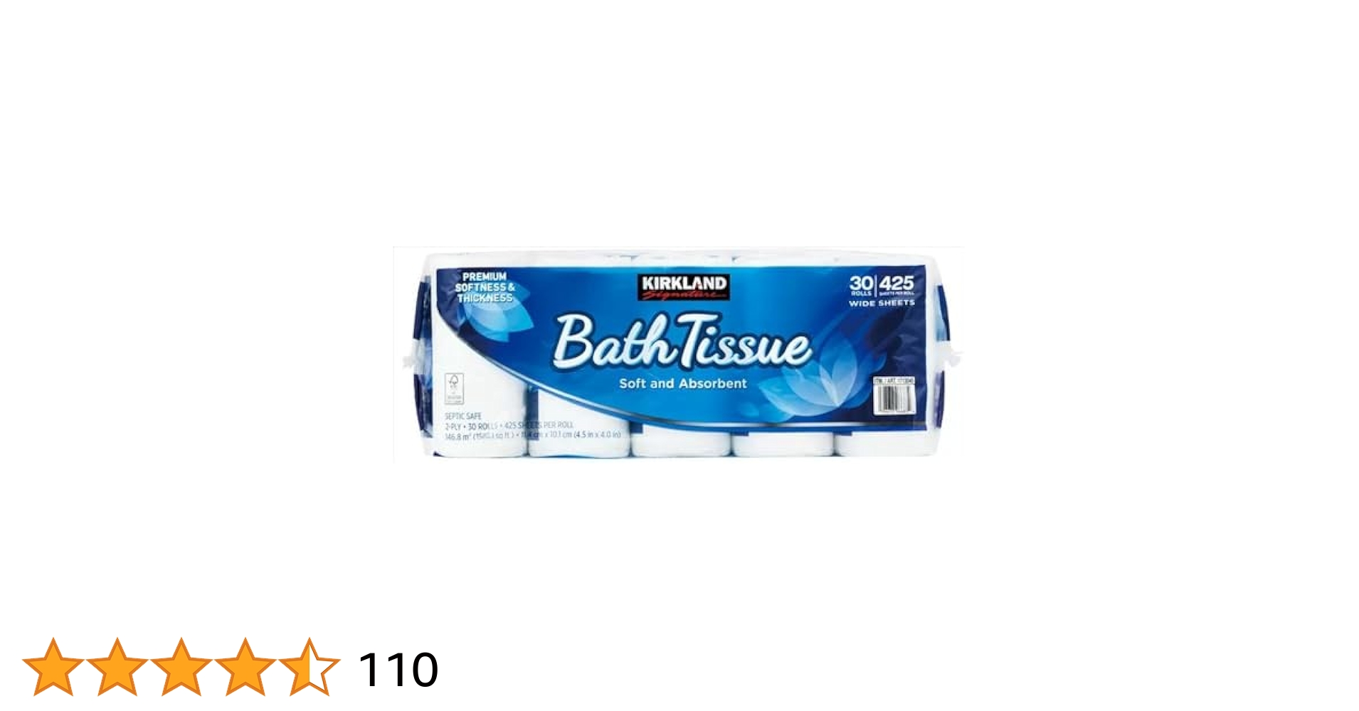 Costco Premium Kirkland Signature Toilet Paper (Bastish), 30