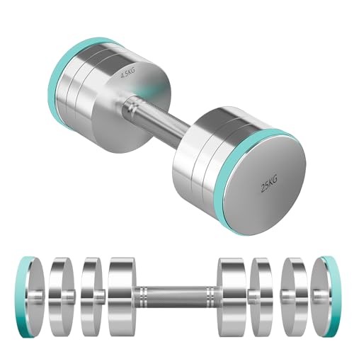 Dripex Hantel Einstellbare Hantel 1x25kg, Kurzhanteln aus Stahl, 4 in 1 Verstellbare Hanteln Fitness Hanteln 25 KG mit Schaumstoff Griff für Zuhause