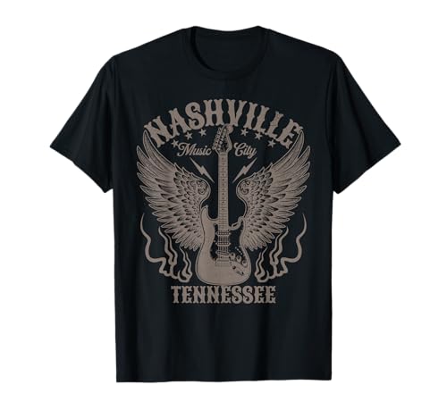 Nashville Tennessee Guitarra Country Music City Mujeres Hombres Niños Camiseta