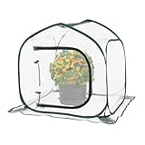 Toboom Mini Transparent Pop Up Greenhouse for Indoor and Outdoor Backyard Gardens - Portable Large Space and Durable