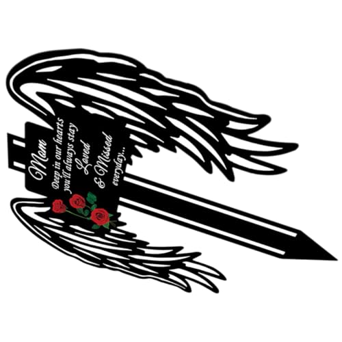 SUPVOX Ángel Conmemorativa Cementerio Metal Tumba Decoración Tumba Cementerio Jardin Decoración Angel