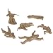 Plains Indian Dismounted Warriors with Casualties Plastic Army Men: 12 piece set of 54mm Figures - 1:32 scale