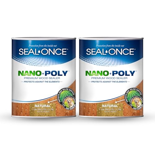 Image of SEAL-ONCE Nano+Poly Wood Sealer and Waterproofer, Natural, 2 Gallon
