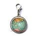 Charming Fashion Zipper Pull，Globe Jewelry, Fashion Globe Charm Zipper Pull, Globe Art Charm Zipper Pull, Teacher Gift, World Travel Adventurer, World map Globe jewelry-HZ0059