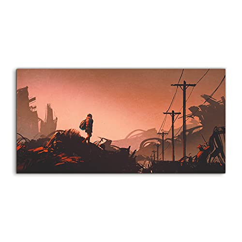 Tableau acrylique 120x60cm Woman Exporal City Coloray pour decoration murale salon
