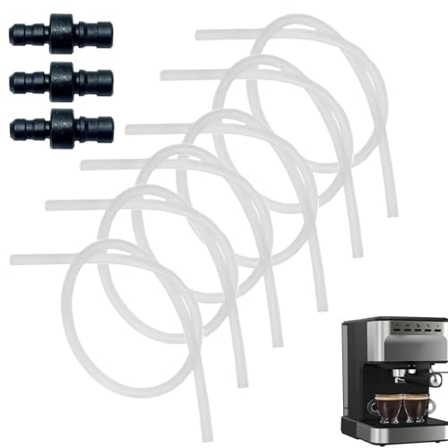 コーヒーミルクチューブ | コーヒーメーカー交換用ミルクチューブ6本 3つのコネクタ付き,キッチン家電交換用パーツ,自宅 オフィス ホテル アパート用