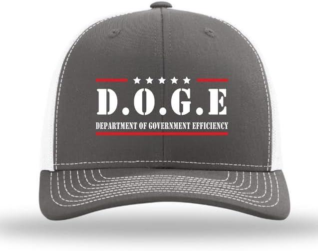 Patriot Pride Mens D.O.G.E Department of Government Efficiency Mesh Back Trucker Hat