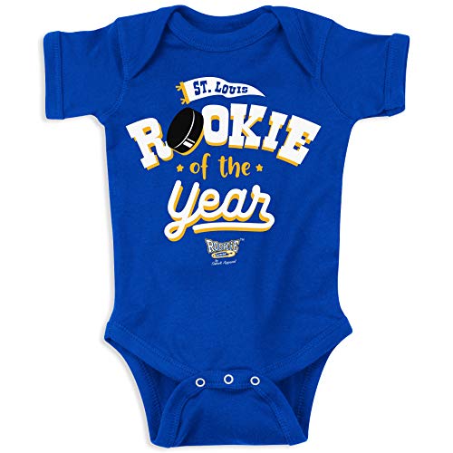 St. Louis Hockey Fans. Rookie of The Year Royal Onesie (Onesie, 6 Month)