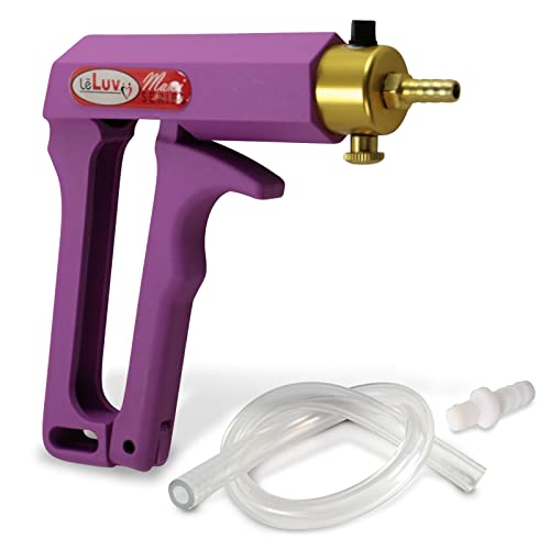Bomba de vacío LeLuv Purple Maxi con mango ergonómico y válvula de liberación - Kit con manguera transparente y acoplamiento miniatura 1