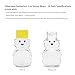 CLEARVIEW CONTAINERS - 2 Ounce Honey Bears with Sealable Yellow Screw Top Lid - 24 Pack (2 oz. bear, 24pk, yellow)