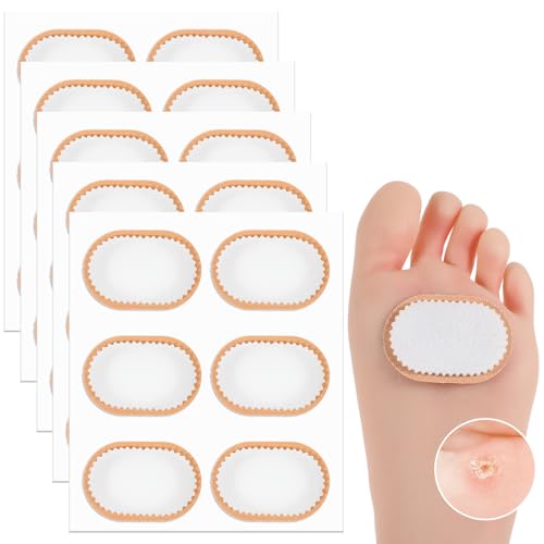 30 Pcs Bunion Pads, Bunion Cushion Protector Pads Foot Callus Cushion Toe Cushions Pad to Wear with Shoes, Corn Cushions Patches for Women Men Reduce Friction(White)