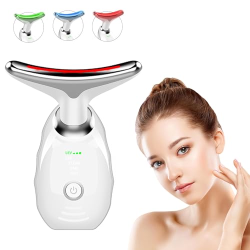 Electric Face Massager, Anti-Wrinkle Face Device with 3 Massage Modes, Facial and Neck Massager with Vibration for Skin Tightening and Smoothness