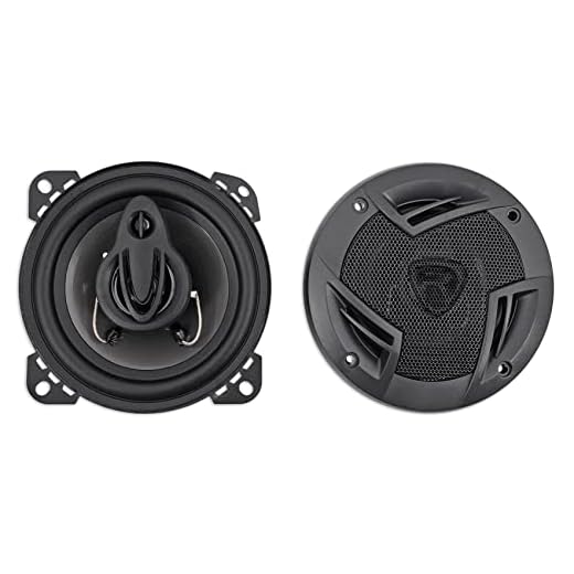 Pair Rockville RV4.3A 4" 3-Way Car Speakers 500 Watts / 70w RMS CEA Rated Total