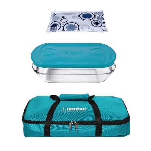 Comparison: Best Anchor Hocking Casserole Dish With Carrier 6 Anchor Hocking 3Qt Essentials Bakentake Tote, medium, Teal, Blue