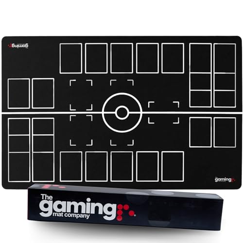 GMC Classic Black & White Matte für Pokemon 2-Spieler-kompatible Spielmatte für Pokemon-Sammelkartenspiel Tragbare Kartenspiel-Spielmatte für Pokemon-Trainer wasserdichte Kartenspielmatte