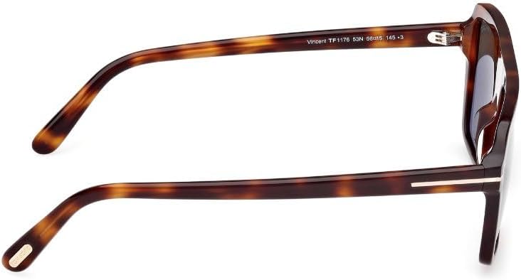 Tom Ford Vincent Green Square Men's Sunglasses FT1176 53N 56