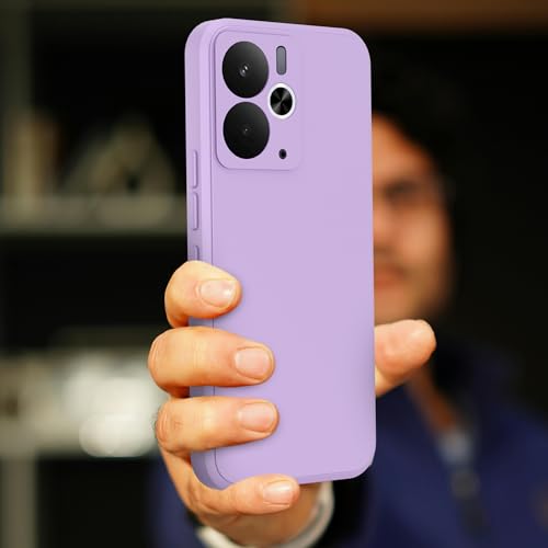 Image of A rtistque Back Cover Case for Realme 14T 5G with Camera Protection | Shockproof TPU|Stylish Protective Design|Slim Fit|Ultra Matte| Back Cover - Purple