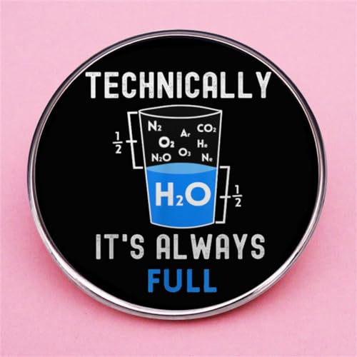 Image of zhanghaoran Technically It's Always Full Button Pins Believe in Science Enamel Pins Fun Chemistry Lapel Pin Shirt Bag Accessories Collar Pins Science Beaker Lapel Pin Jewelry Gift