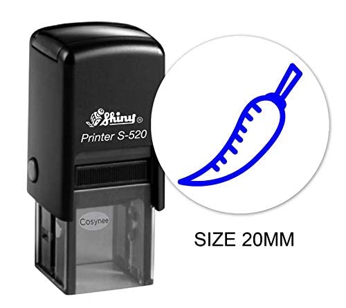 Cosynee Shiny S-520 Mini Round Self-Inking Stamp with Cilli Logo Monogram Round Rubber Stamper